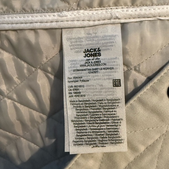 Men’s Jack & Jones Tan Lightweight Shirt Jacket - Picture 6 of 7